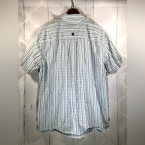 Prana Button Down Organic Cotton Mens Short Sleeve Relaxed Fit Shirt Sz XL - Picture 2 of 13